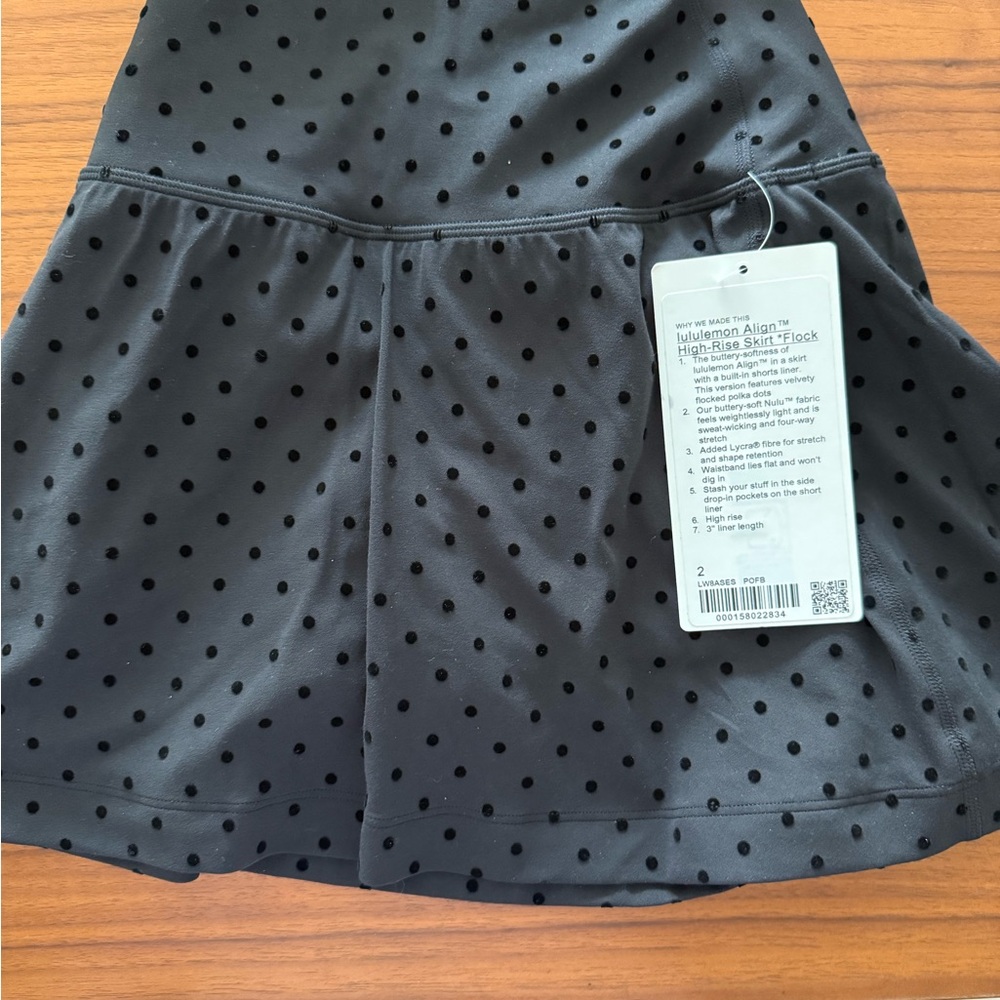 Lululemon Athletica Black Polka Dot Skater Skirt - Picture 2 of 5